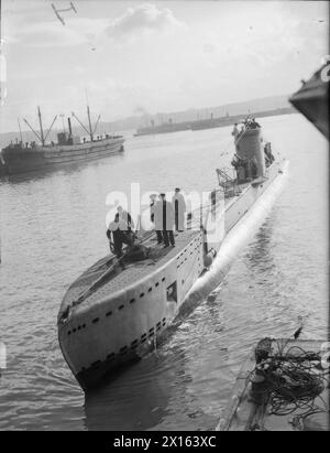 LA MARINA POLACCA IN GRAN BRETAGNA, 1939-1947 - il sottomarino della Marina polacca ORP Sokół (Falcon). Fotografia probabilmente scattata a Portsmouth, gennaio 1941 Polska Navy, ORP Sokół, Polska Navy Foto Stock