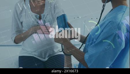 Immagine dell'elaborazione dei dati e delle statistiche su e e e glitch statistici Foto Stock