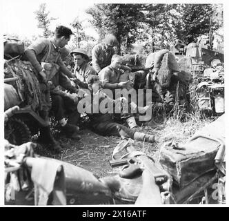 ITALIA: ASSALTO ALLA LINEA DI GUSTAV - gli uomini aspettano, riposano ma pronti all'azione British Army Foto Stock