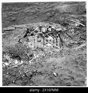 Fotografia di una pillola di tipo tedesco catturata o osservata dall'esercito britannico, che mostra i dettagli della costruzione difensiva. Foto Stock