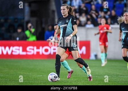 Harrison, Stati Uniti. 14 aprile 2024. Harrison, Stati Uniti, 14 aprile 2024: Tierna Davidson (15 Gotham FC) durante la partita della National Women's Soccer League tra Gotham FC e Kansas City, in corso alla Red Bull Arena di Harrison, NJ Stati Uniti (SOLO USO EDITORIALE). (Rebekah Wynkoop/SPP) credito: SPP Sport Press Photo. /Alamy Live News Foto Stock