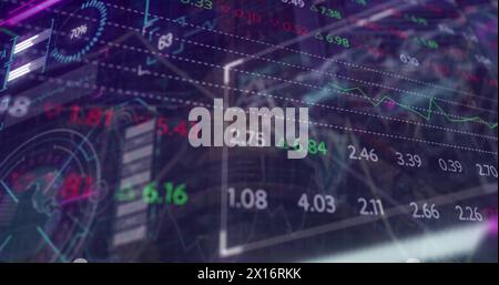 Immagine dell'elaborazione dei dati finanziari sulla codifica binaria Foto Stock