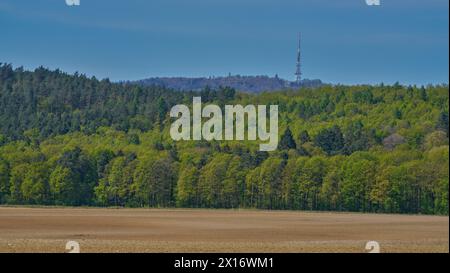 Paesaggio rurale primaverile della bassa Slesia Polonia Foto Stock