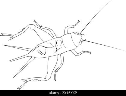 Icona del vettore Cricket illustrazione design semplice Illustrazione Vettoriale