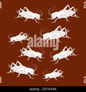 Icona del vettore Cricket illustrazione design semplice Illustrazione Vettoriale