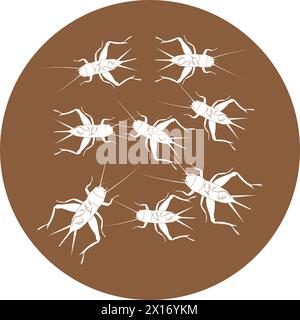 Icona del vettore Cricket illustrazione design semplice Illustrazione Vettoriale