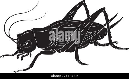 Icona del vettore Cricket illustrazione design semplice Illustrazione Vettoriale