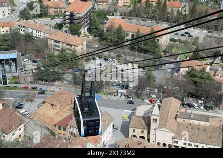 Funivia a San Marino Foto Stock