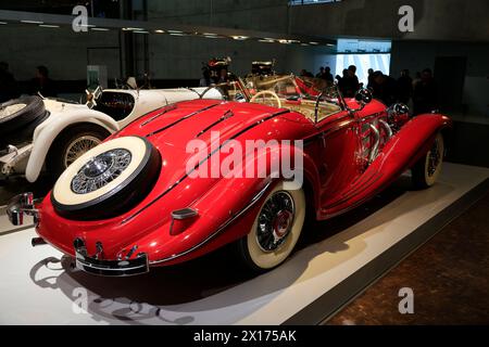 Mercedes-Benz 500 K Spezial-Roadster, Museo Mercedes-Benz, Stoccarda, Baden-Württemberg, Germania *** Mercedes Benz 500 K Special Roadster, Museo Mercedes Benz, Stoccarda, Baden Württemberg, Germania Foto Stock