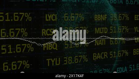 Immagine dell'elaborazione dei dati finanziari e della registrazione delle statistiche Foto Stock