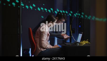 Immagine del testo con globo e rete di connessioni Foto Stock