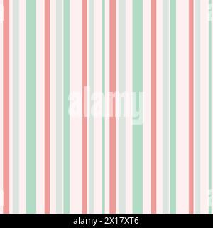 Motivo vettoriale senza cuciture a righe pastello, ideale per interni e capi eleganti e moderni. Illustrazione Vettoriale