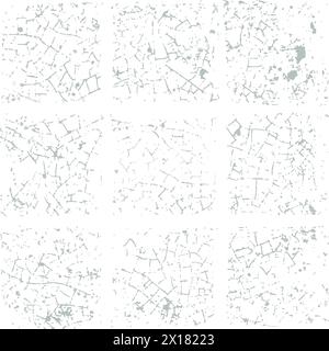 Superficie spaccata senza cuciture su smalto, su superfici piastrellate in ceramica. Visualizza l'età della superficie. Immagine vettoriale.per i motivi senza interruzioni che devono essere Illustrazione Vettoriale