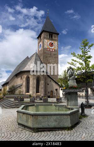 Chiesa riformata a Klosters, Svizzera Foto Stock