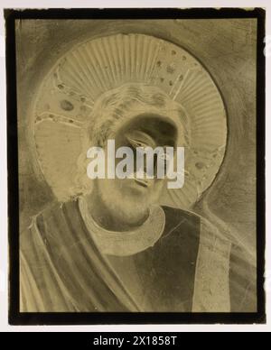 Grande formato vetro negativo con un'immagine di Gesù Cristo Foto Stock