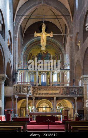 Interno del Duomo di Modena. Cattedrale cattolica di Modena, Italia Foto Stock