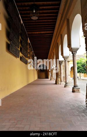 Mezquita, ex moschea, oggi cattedrale, Cordova, lungo corridoio con colonne e portici in un edificio storico, Cordova, Andalusia, Spagna Foto Stock