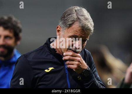 Bergamo, Italia. 15 aprile 2024. Baroni di Verona al termine della partita di serie A tra Atalanta e Hellas Verona allo stadio Gewiss, Italia settentrionale - lunedì 15 aprile 2024. Sport - calcio . (Foto di Spada/LaPresse) credito: LaPresse/Alamy Live News Foto Stock