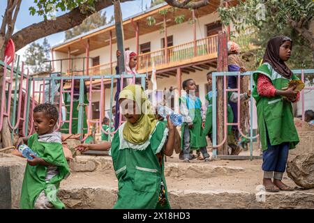 Bambini etiopi a Harar, Etiopia Foto Stock