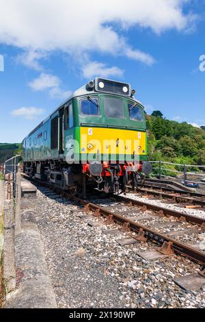 Regno Unito, Inghilterra, Devon, BR Classe 25 locomotiva diesel n. D7535 "Mercury" a Kingswear sulla Dartmouth Steam Railway Foto Stock