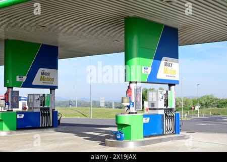 Burgenland, Austria. Stazione di servizio OMV Foto Stock