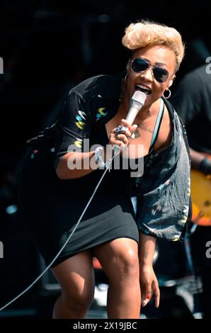 Emeli Sandé, V2012, Hylands Park, Chelmsford, Essex, Regno Unito - 18 agosto 2012 Foto Stock