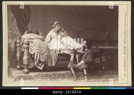 Messalina interpretata da Hans Makart e Charlotte Wolter, ripresa in studio dell'attrice con l'abito femminile della Messalina. Foto di studio per Hans Makart to di un dipinto simile, 1875 - 18750101 PD3631 - Rechteinfo: Rights Managed (RM) Foto Stock