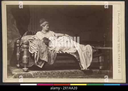 Charlotte Wolter nel ruolo di Messalina, ripresa in studio dell'attrice nel costume di Messalina. Foto di studio per Hans Makart su un dipinto simile., 1875 - 18750101 PD3723 - Rechteinfo: Rights Managed (RM) Foto Stock