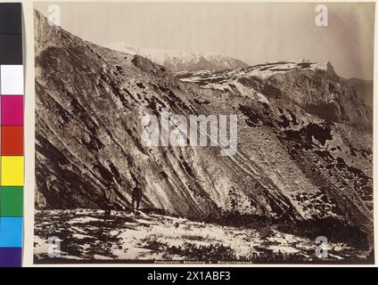 Il Raxalpe (montagna), Predigtstuhl (cattedra di predicatore) al Rax con vista sullo Schneeberg, V. A. Heck Publishing House 1885 - 18850101 PD4194 - Rechteinfo: Diritti gestiti (RM) Foto Stock