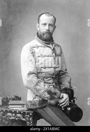 Rodolfo, principe ereditario d'Austria, foto nel maggior generale., 1887 - 18870101 PD0170 - Rechteinfo: Rights Managed (RM) Foto Stock