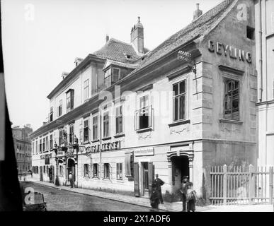 Vienna 6, Windmuehlgasse 22, "Geylinghaus", vista generale da destra, 1899 - 18990101 PD0677 - Rechteinfo: Rights Managed (RM) Foto Stock