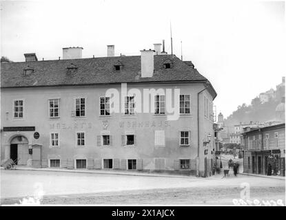 Casa di Mozart a Salisburgo, mercato numero 8, 1912 - 19120101 PD1524 - Rechteinfo: Diritti gestiti (RM) Foto Stock