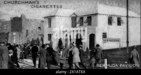 Il Bermuda Pavilion, una riproduzione della casa di Tom Moore. Da una serie di 25 carte di sigarette prodotte da W. A. e A. C. Churchman sotto il titolo Wembley Exhibition, questa è la British Empire Exhibition del 1924. Queste erano di dimensioni standard, quindi piuttosto piccole, e quindi non adatte per immagini di grandi dimensioni. Foto Stock