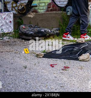 Combattere il crimine una scena alla volta Foto Stock