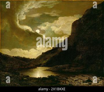 Matlock Tor di Moonlight. Joseph Wright di Derby. Tra il 1778 e il 1780. Foto Stock