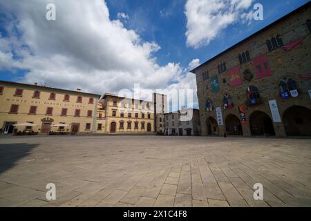 Edifici di Pistoia, città storica della Toscana, Italia Foto Stock