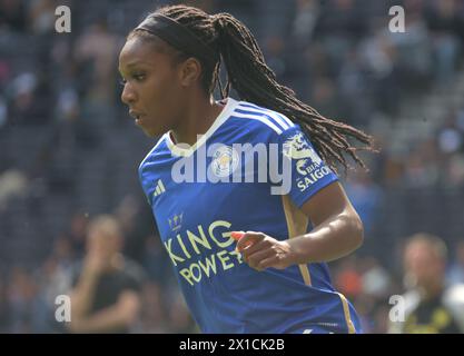 LONDRA, INGHILTERRA - Deanne Rose di Leicester City donne in azione durante la semifinale di Adobe Women's fa Cup tra il Tottenham Hotspur Wom Foto Stock