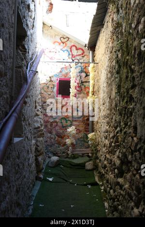 Fiumara Reggio Calabria - Borgo Croce, vicolo Foto Stock