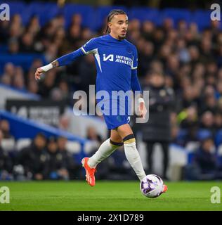 Londra, Regno Unito. 15 aprile 2024. 15 aprile 2024 - Chelsea contro Everton - Premier League - Stamford Bridge. Malo gusto di Chelsea in azione. Crediti immagine: Mark Pain/Alamy Live News Foto Stock