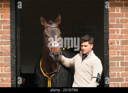 Il monte Teide ha preceduto Alex Scott Maiden Stakes il primo giorno dell'incontro di bet365 Craven all'ippodromo di Newmarket. Data foto: Martedì 16 aprile 2024. Foto Stock