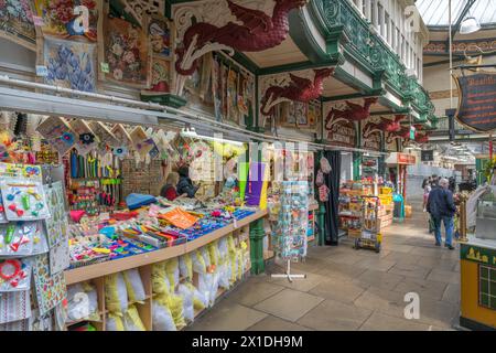 The 190 Hall in Kirkgate Market, Leeds, West Yorkshire, Inghilterra, Regno Unito Foto Stock