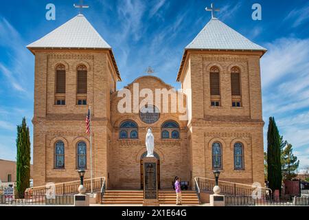 La Basilica di San Albino di fronte a Piazza Mesilla a MESILLA NM Foto Stock