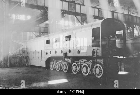 Supporto ferroviario per cannoni navali da 14' prodotto dalla Baldwin Locomotive Works CA. 1918 Foto Stock