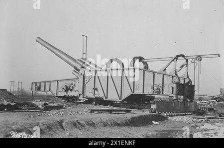 Aberdeen Proving Grounds - Vista di un cannone ferroviario da 14', modello e CA. 1918 Foto Stock