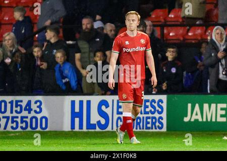 Walsall, Regno Unito. 16 aprile 2024. Danny Johnson di Walsall durante la partita EFL Sky Bet League 2 tra Walsall e Swindon Town al Poundland Bescot Stadium di Walsall, Inghilterra, il 16 aprile 2024. Foto di Stuart Leggett. Solo per uso editoriale, licenza richiesta per uso commerciale. Non utilizzare in scommesse, giochi o pubblicazioni di singoli club/campionato/giocatori. Crediti: UK Sports Pics Ltd/Alamy Live News Foto Stock