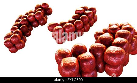 Rendering 3d della disposizione cuboidale Sarcina isolata sullo sfondo bianco Foto Stock