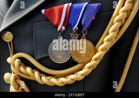 Caratteristica: Esercito. Forze dell'esercito federale austriaco nella Maria Theresien-Casern a Vienna, 13 ottobre 2010. - 20101013 PD4914 - Rechteinfo: Diritti gestiti (RM) Foto Stock