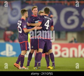 UEFA Championsleague partita FK Austria Wien vs Zenit St. Pietroburgo a Vienna, Austria, 11 dicembre 2013. - 20131212 PD0022 - Rechteinfo: Diritti gestiti (RM) Foto Stock