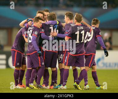 UEFA Championsleague partita FK Austria Wien vs Zenit St. Pietroburgo a Vienna, Austria, 11 dicembre 2013. - 20131211 PD6312 - Rechteinfo: Diritti gestiti (RM) Foto Stock