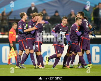 UEFA Championsleague partita FK Austria Wien vs Zenit St. Pietroburgo a Vienna, Austria, 11 dicembre 2013. - 20131211 PD6318 - Rechteinfo: Diritti gestiti (RM) Foto Stock